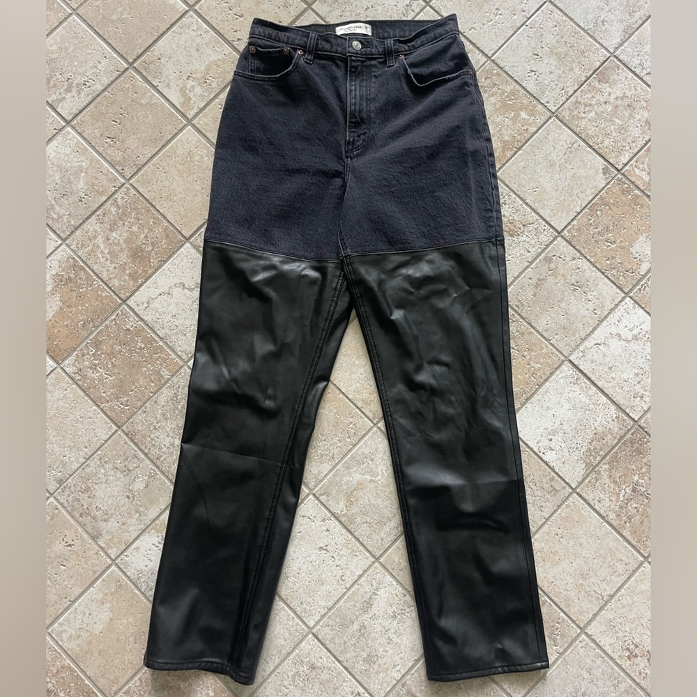 Abercrombie & Fitch Black Straight Leg Jeans sz 29L